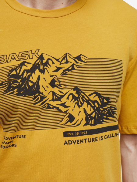 Футболка BASK Topography MT Man (Мужской; 48; Горчичный)